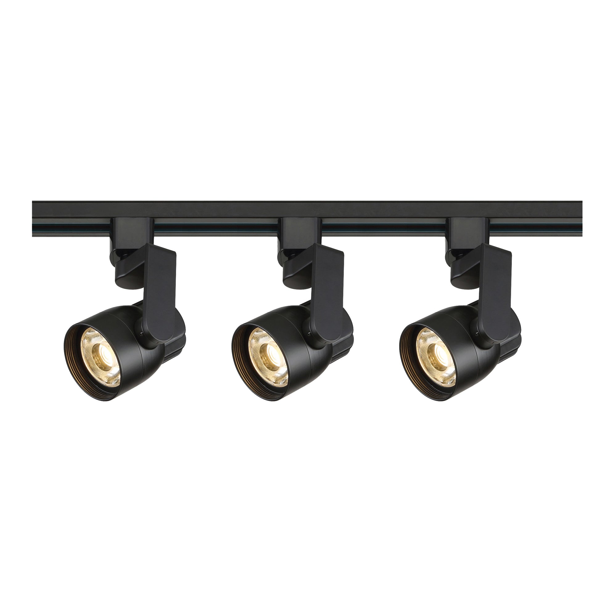 Satco Lighting TK424 12 Watt LED 3 Heads Round Track Lighting Kit 36 Degree Dimmable Black Finish 3000K