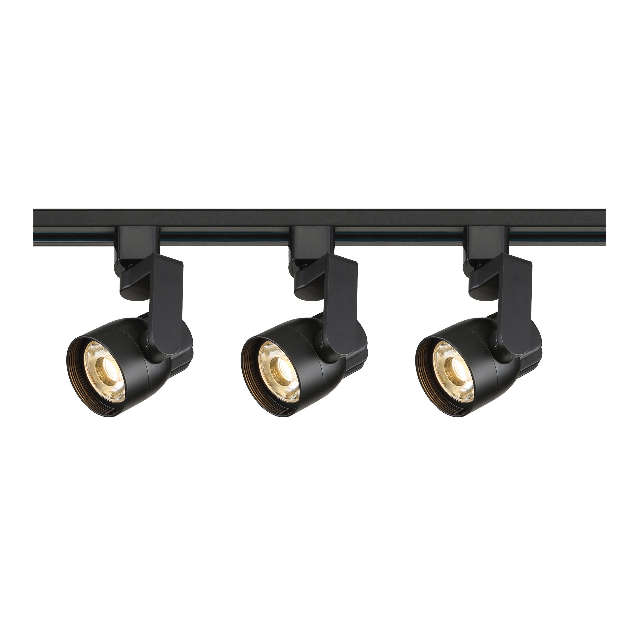 Satco Lighting TK424 12 Watt LED 3 Heads Round Track Lighting Kit 36 Degree Dimmable Black Finish 3000K