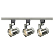 Satco Lighting TK427 12 Watt LED 3 Heads Round Track Lighting Kit 36 Degree Dimmable Brushed Nickel 3000K