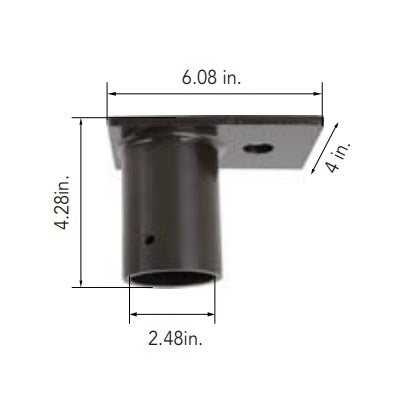 Arcadia Lighting SP-TR-D Tenon and Yoke Adaptor for Pole Bracket