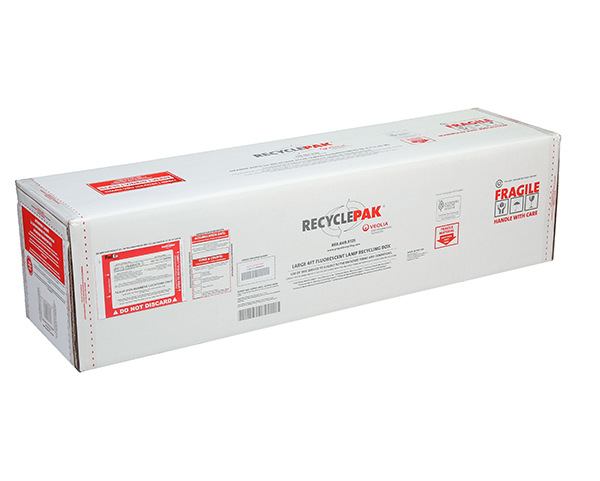Veolia SUPPLY-065 RecyclePak Large 4 Ft Fluorescent Lamp Recycling Box Container Kit Prepaid Return Shipping