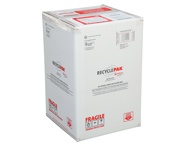 Veolia SUPPLY-126 RecyclePak 2 Ft Mixed Lamp Recycling Box Container Kit Prepaid Return Shipping