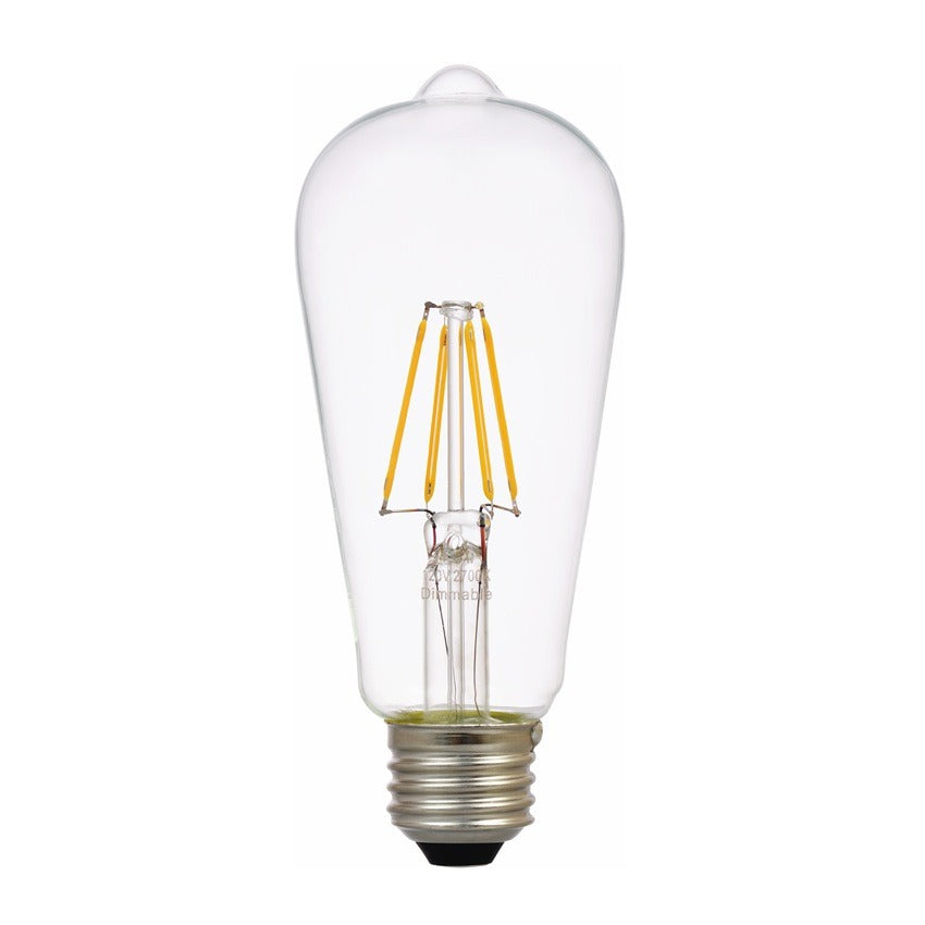 Sylvania 40772 LED7ST19DIM927CL13YTLRP 7-Watt TruWave ST19 LED Filament Lamp 2700K Dimmable 60W Equivalent
