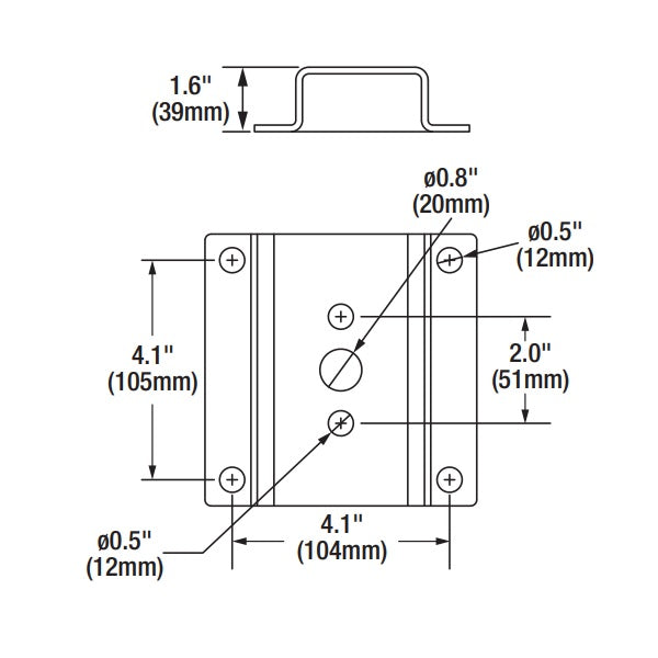 Sylvania 60129 AREAFLD1A/WALLMNT/BZ Wall Mount for LED Area Light Fixture Compatible with Pole Mount - 6 Pack
