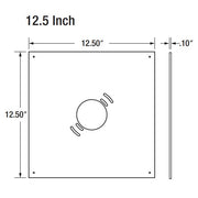 Sylvania CANOPYA/MTGPLATE 12.5-Inch Mounting Plate Replacement White Finish for LED Canopy Light Fixture