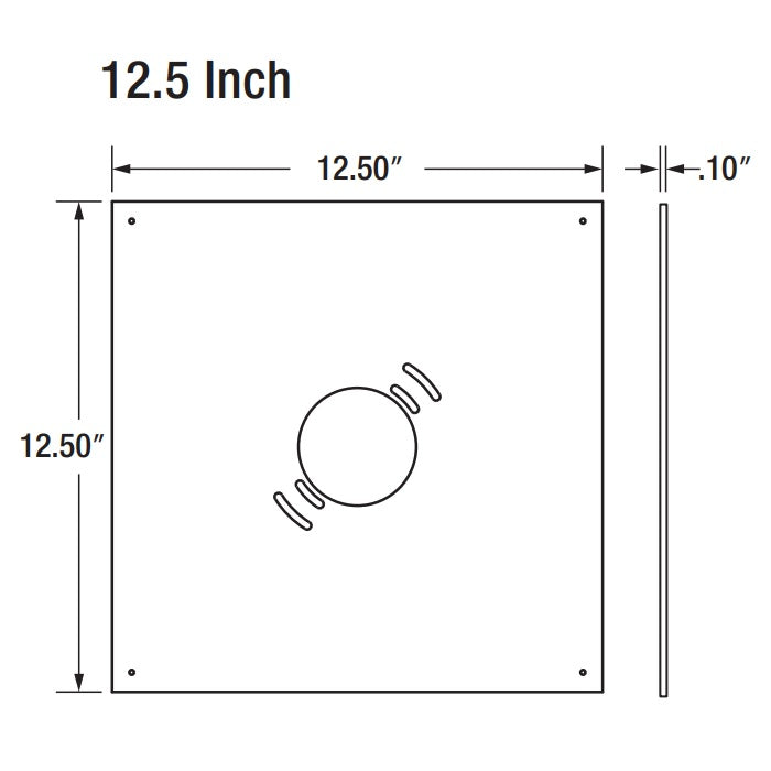 Sylvania CANOPYA/MTGPLATE 12.5-Inch Mounting Plate Replacement White Finish for LED Canopy Light Fixture