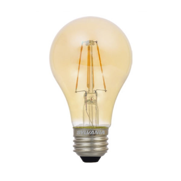 Sylvania 75349 LED6.5A19DIM822VINRP 6.5 Watt LED A19 Vintage Lamp E26 Base 2175K Dimmable Replaces 60W Incandescent