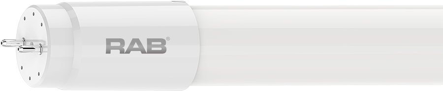 RAB Lighting T8-7.5-24G-HYB 7.5 Watt 2 Ft LED Hybrid T8 Glass Tube Lamp - 17W Equivalent - 2