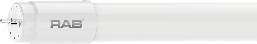 RAB Lighting T8-8-24G 8-Watt Ballast Bypass Single Ended G13 2FT Linear Tube Lamp 17W Equivalent