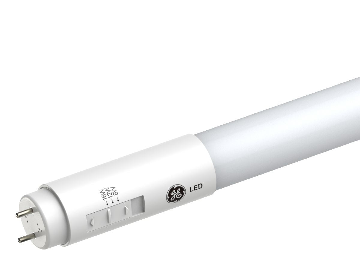 GE Lighting 93301824 LEDLCBDT8/G4/8SC 4-Foot Type B T8 LED Tube – Selectable Wattage & CCT