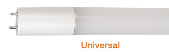 NaturaLED LED14T8/FR18 DLC Listed 14 Watt Universal Direct Wire T8 LED 4ft Linear Tube Replacement Lamp with Frosted Lens and Internal Driver