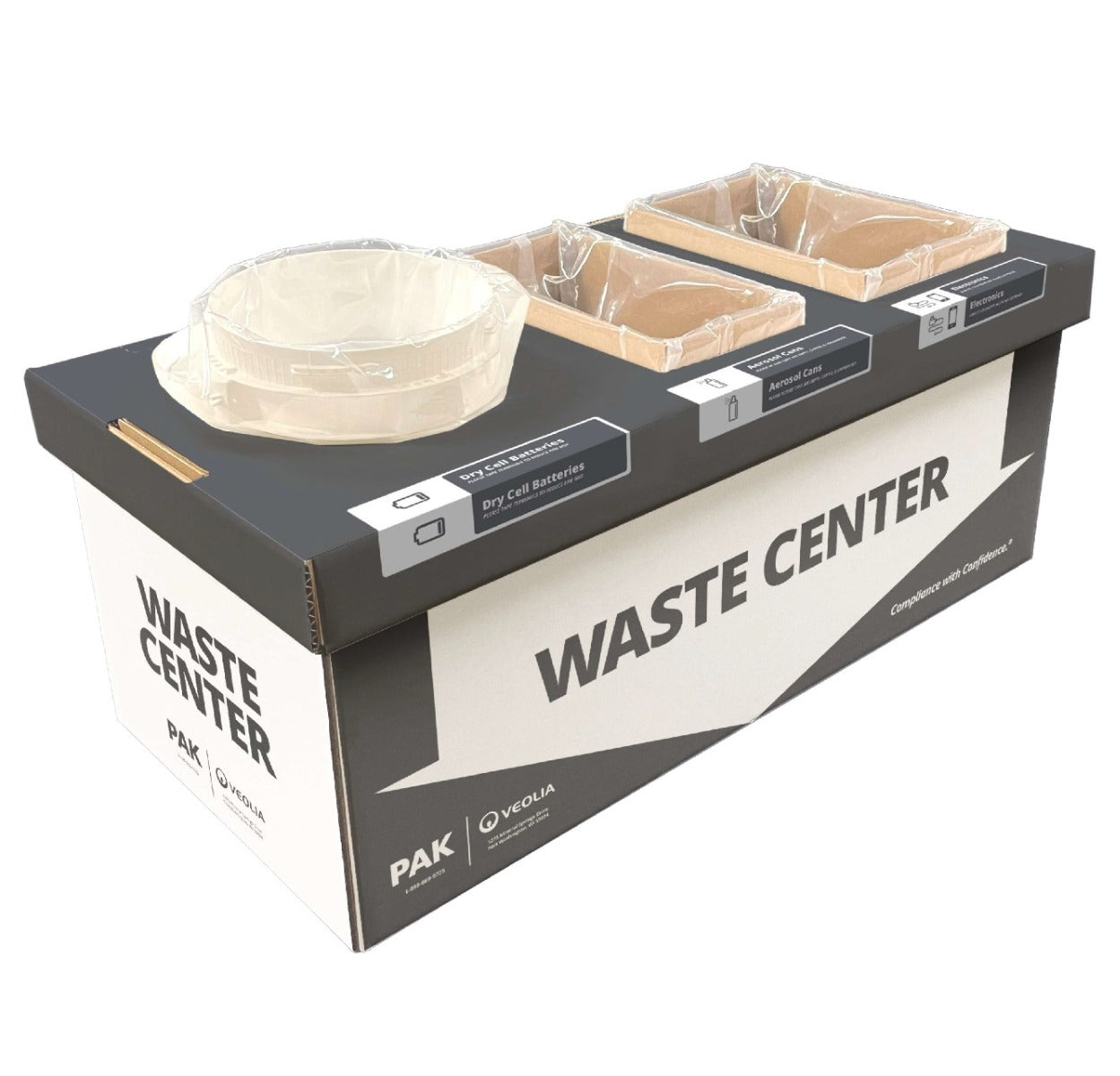 Veolia SUPPLY-553 Small Waste Center for Pak Mail Back Containers