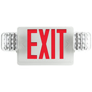 Barron Lighting VLED-U-WH-EL90 1 Watt LED Double Head Lamp Universal Exit Sign Combo Unit with NiCad Battery