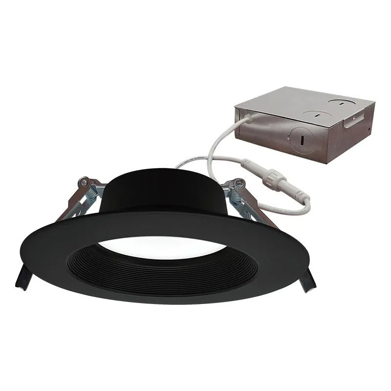 Westgate RDL6S-BF-MCT5-BK 14-Watt Color Selectable 6-Inch Canless Baffle Deep Recess Light Dim-to-Warm