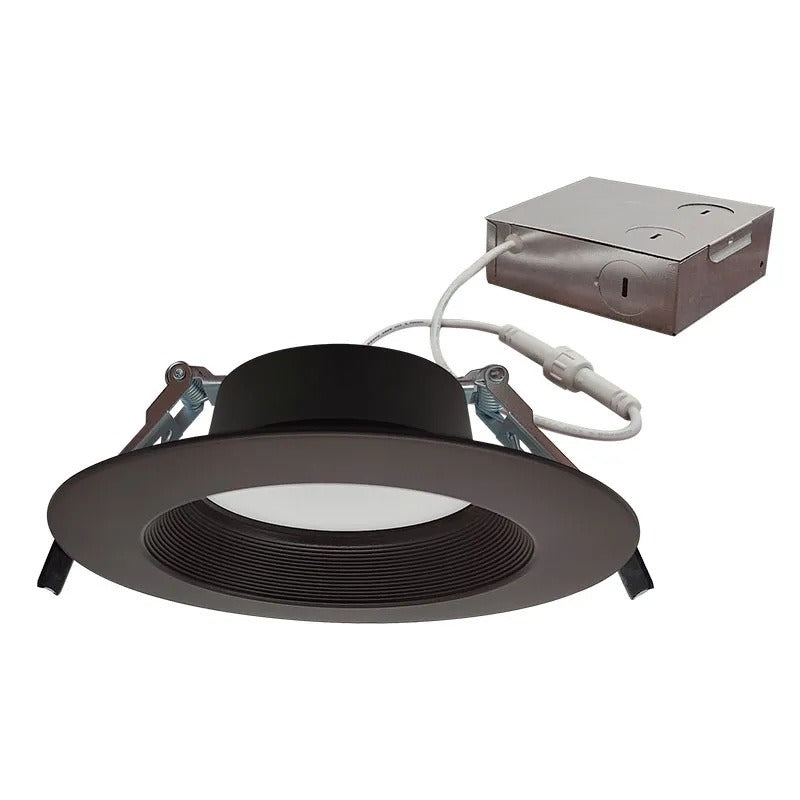 Westgate RDL6S-BF-MCT5-ORB 14-Watt Color Selectable 6-Inch Canless Baffle Deep Recess Light Dim-to-Warm