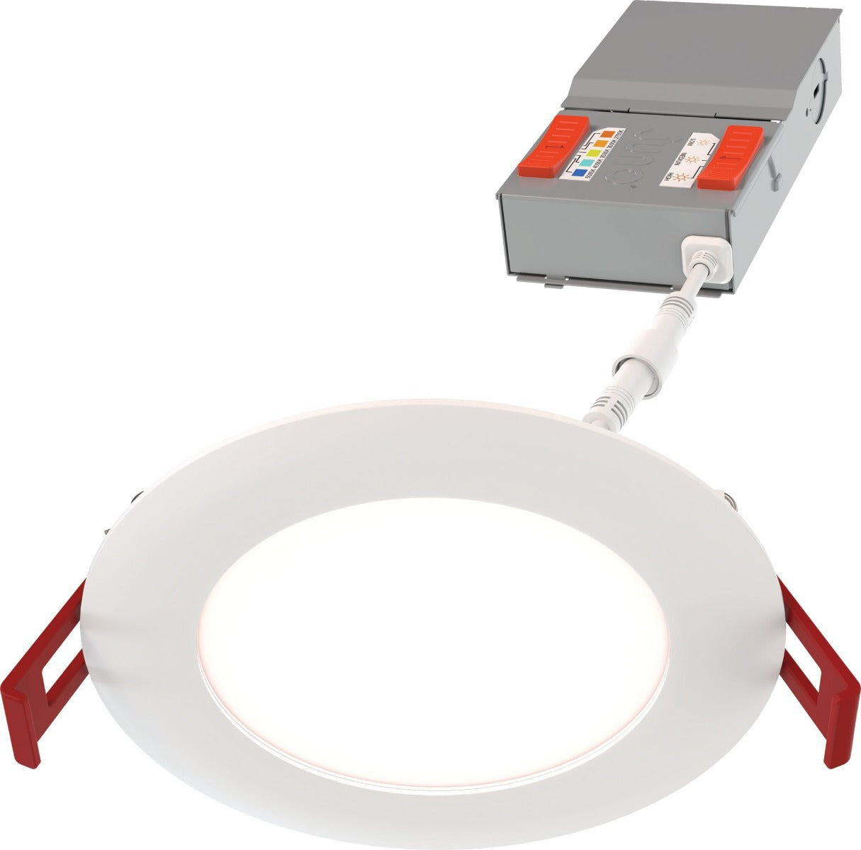 Juno Lighting WF4 ALO19 SWW5 90CRI MW M6 14.5 Watt 4-Inch Color Selectable LED Ultra-Thin Canless Wafer Downlight with Triac Dimming - Replaces up to 65W Inc