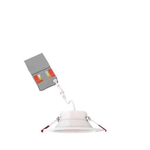 Juno Lighting WF6 DREG B ALO20 SWW5 90CRI MW M6 16 Watt 6-Inch Color Selectable LED Baffle Trim Canless Wafer Downlight with Triac Dimming - Replaces up to 75W Inc 6 Pack