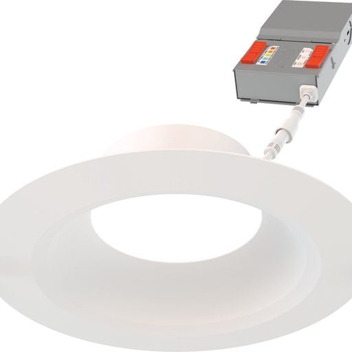 Juno Lighting WF6 DREG SM ALO20 SWW5 90CRI MW M6 16 Watt 6-Inch Color Selectable LED Smooth Canless Wafer Downlight with Triac Dimming - Replaces up to 75W